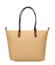 TOMMY HILFIGER POPETTE Bolso de compras de hombro, XL arena mono - Bolsos Mujer - 1