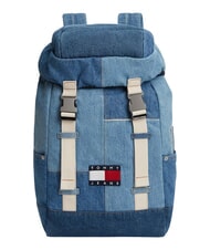 TOMMY HILFIGER TJ DENIM PATCHWORK Mochila con m&uacute;ltiples bolsillos, de mezclilla. parche de mezclilla - Mochilas Escuela & Tiempo Libre - 1