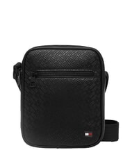 TOMMY HILFIGER TH EMBOSSED FLAG Monedero peque&ntilde;o negro - Bandoleras Hombre - 1