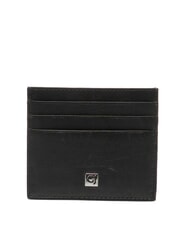 GAUD&Igrave; ERIK Tarjetero plano de cuero NEGRO - Carteras Hombre - 1
