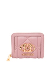 LOVE MOSCHINO EMBOSSED Cartera mediana con cremallera Rosa - Carteras Mujer - 1