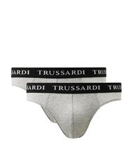 TRUSSARDI BRANDED ELASTIC Paquete de 2 pares de calzoncillos gris jaspeado - Calzoncillos de hombre - 1