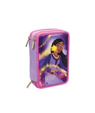 WISH WISH STRONG HEART Estuche para l&aacute;pices con 3 cremalleras - Estuches y Accesorios