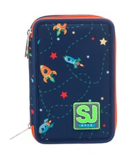 SJGANG SPACESHIP TRIP Estuche para l&aacute;pices con 3 cremalleras Bluedeep - Estuches y Accesorios - 1