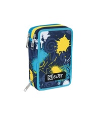 SJGANG SJ EVER PLAYER BOY Estuche para l&aacute;pices con 3 cremalleras Bluedeep - Estuches y Accesorios - 1