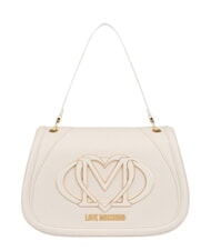LOVE MOSCHINO LOGO Bolso de hombro con correa para el hombro. Marfil - Bolsos Mujer - 1