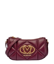 LOVE MOSCHINO EMBOSSED Bolso de hombro, doble portabilidad vino - Bolsos Mujer - 1