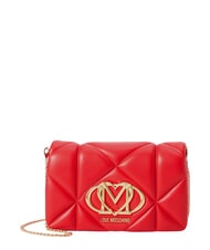 LOVE MOSCHINO EMBOSSED Minibolso de hombro con cadena ROJO - Bolsos Mujer - 1