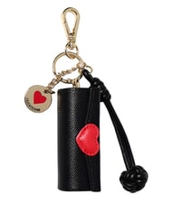 LOVE MOSCHINO CHARMS Llavero con logo met&aacute;lico negro/rojo/negro - Llaveros - 1
