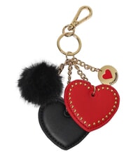 LOVE MOSCHINO CHARMS Llavero con logo met&aacute;lico negro/rojo/negro - Llaveros - 1