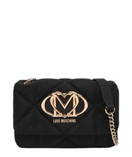 LOVE MOSCHINO EMBOSSED Minibolso de hombro con cadena negro - Bolsos Mujer - 1