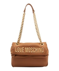LOVE MOSCHINO BOLD LOVE HAMMERED  Bolso de hombro / bandolera camello2 - Bolsos Mujer - 1