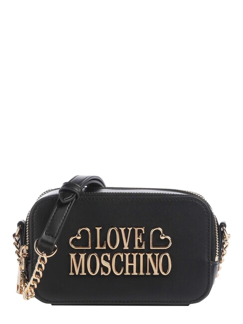 LOVE MOSCHINO LOVELY LOVE Minibolso tipo ba&uacute;l con correa para el hombro. negro - Bolsos Mujer