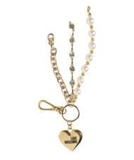 LOVE MOSCHINO CHARMS Llavero con logo met&aacute;lico blanco - Llaveros - 1