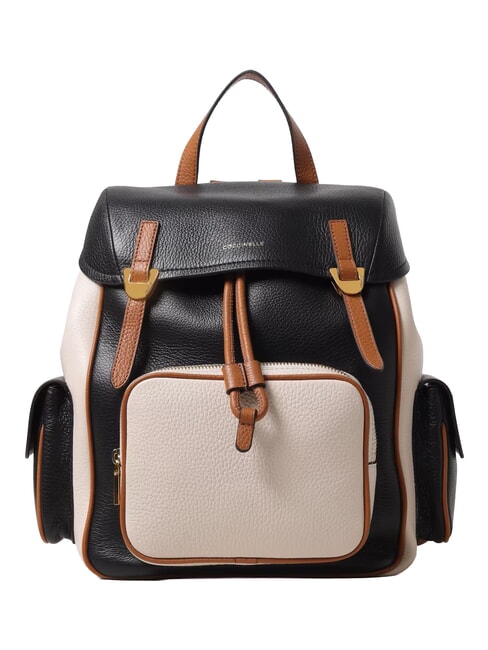 COCCINELLE CAMPIONARIO - CAMPUS TRICOLOR Mochila de cuero negro/corderos/cuir - Bolsos Mujer