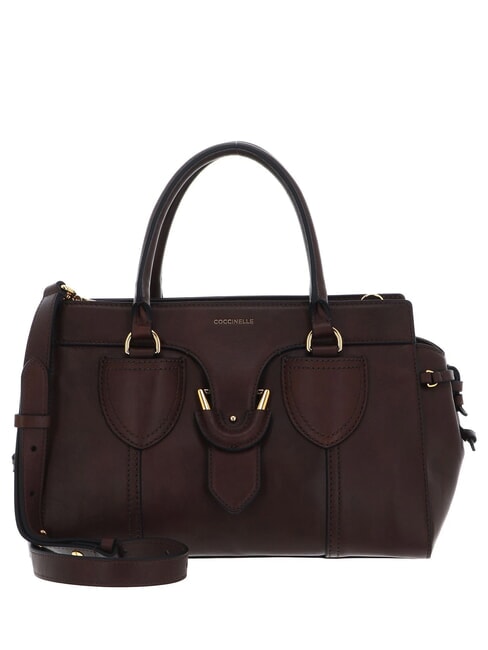 COCCINELLE CAMPIONARIO - YORK VINTAGE Bolso de mano con correa para el hombro. fondant marr&oacute;n - Bolsos Mujer