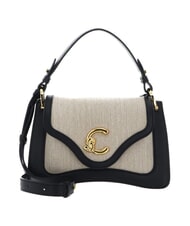 COCCINELLE CAMPIONARIO - C-ME CANVAS Bolso de mano con correa para el hombro. natural / noir - Bolsos Mujer - 1