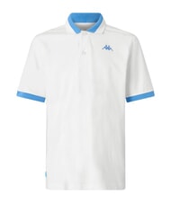 KAPPA LOGO Camisa polo de manga corta blanco - azul ne&oacute;n - camisa polo - 1