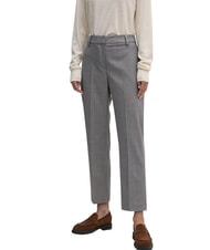 TOMMY HILFIGER TH Pantalones de corte ajustado, estilo cl&aacute;sico. Comprobaci&oacute;n global de stp/s/ textura h gris - Pantalones de mujer - 1