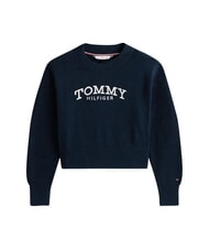 TOMMY HILFIGER TH Jersey de cuello redondo para ni&ntilde;a cielo del desierto - Su&eacute;teres para ni&ntilde;os - 1
