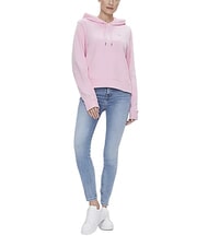TOMMY HILFIGER TH Sudadera de algod&oacute;n de manga larga rosa ic&oacute;nico - Sudaderas de mujer - 1