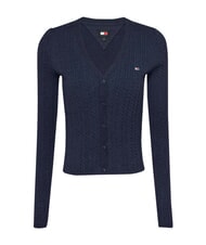 TOMMY HILFIGER TH JEANS C&aacute;rdigan de manga larga noche oscura azul marino melange - Su&eacute;teres de mujer - 1