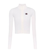 TOMMY HILFIGER TH JEANS Su&eacute;ter con cremallera completa blanco antiguo - Su&eacute;teres de mujer - 1