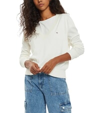 TOMMY HILFIGER TH JEANS Su&eacute;ter con cuello en V blanco antiguo - Su&eacute;teres de mujer - 1