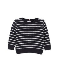 TOMMY HILFIGER TH Jersey de cuello redondo franja n&aacute;utica - Su&eacute;teres para ni&ntilde;os - 1