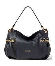 BRACCIALINI NORA Bolso de hombro de piel con cadena - Bolsos Mujer