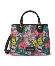 BRACCIALINI JACQUARD Bolso de mano con correa para el hombro. negro m&uacute;ltiple - Bolsos Mujer - 1