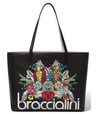 BRACCIALINI BRITNEY Bolso shopper de hombro loro/negro - Bolsos Mujer - 1