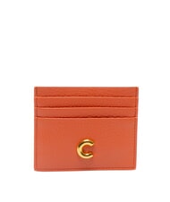 COCCINELLE KELSEY Tarjetero plano de cuero rojo granadina - Carteras Mujer - 1