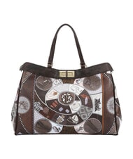 YNOT FASHIONOPOLY Bolso de mano con correa para el hombro. chocolate - Bolsos Mujer - 1