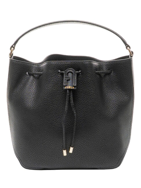 FURLA ATENA Minibolso tipo cubo con correa para el hombro negro - Bolsos Mujer