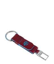 PIQUADRO BLUE SQUARE Llavero de cuero para coche ROJO - Llaveros - 1