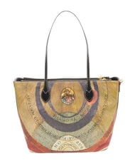 GATTINONI PLANETARIUM Bolsa de la compra acuarela salvaje/ topo oscuro - Bolsos Mujer - 1