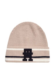 TOMMY HILFIGER MONOGRAM Gorro de mezcla de lana y cachemir beige - Sombreros - 1