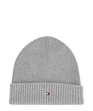 TOMMY HILFIGER TH FLAG Gorro de algod&oacute;n con pu&ntilde;o gris - Sombreros - 1
