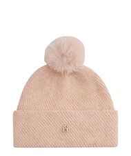 TOMMY HILFIGER POM POM gorro de mezcla de lana rosa - Sombreros - 1