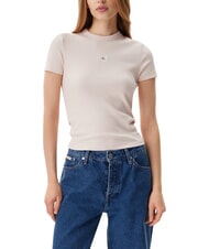 CALVIN KLEIN WOVEN LABEL Camiseta de manga corta rosa - camiseta - 1