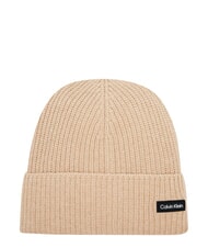 CALVIN KLEIN ESSENTIAL PATCH gorro de mezcla de lana beige - Sombreros - 1