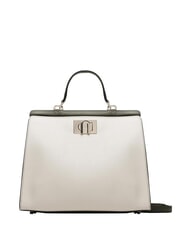 FURLA 1927 Bolsa de la compra con asa superior perla y+salvia+negra c - Bolsos Mujer - 1