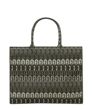FURLA OPPORTUNITY L Bolso tote de jacquard reciclado tonos de cactus - Bolsos Mujer - 1
