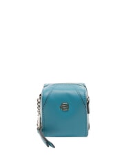 PIQUADRO MUSE Llavero de cuero con cadena azul - Llaveros - 1