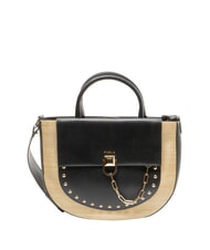 FURLA MISS MIMI Bolso de mano con correa para el hombro. desierto + negro - Bolsos Mujer - 1