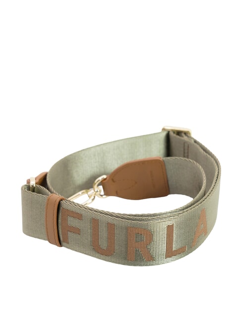 FURLA CAMPIONARIO - FIONA Correa de hombro con logotipo salvia + co&ntilde;ac - Accesorios para bolsos