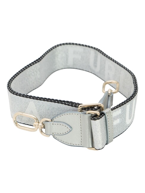 FURLA CAMPIONARIO - FIONA Correa de hombro con logotipo COLOR PLATA - Accesorios para bolsos