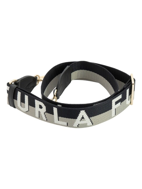 FURLA FIONA  Correa de hombro con logotipo m&aacute;rmol negro - Accesorios para bolsos