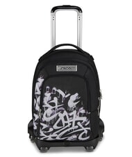 SEVEN PLUMPY LINE BOY Mochila doble con carrito negro - Mochilas con ruedas - 1